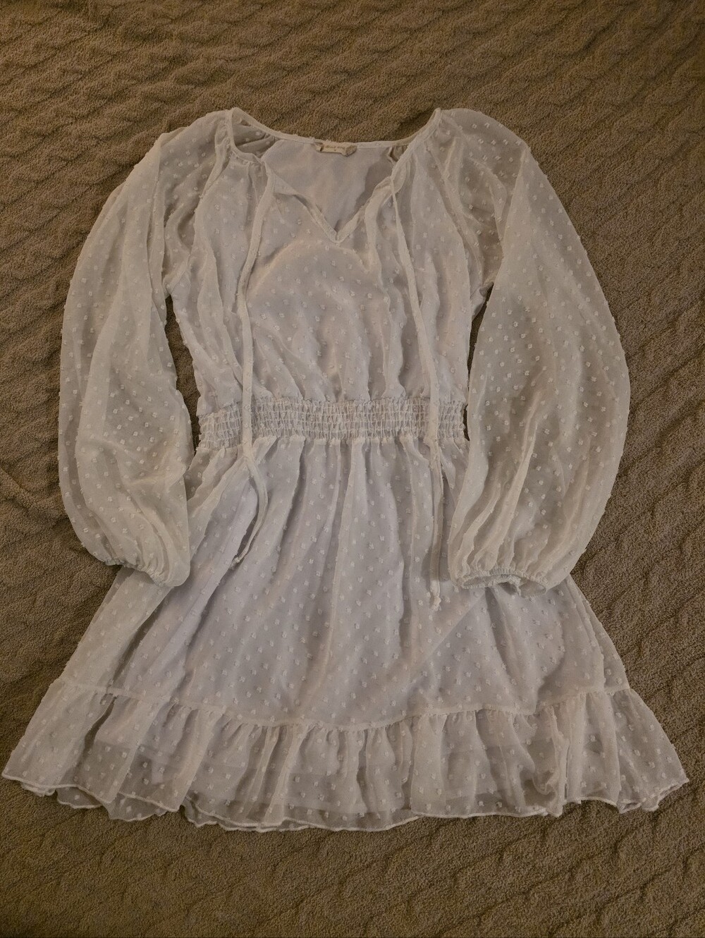 Altar'd State white Long Sleeve Dress